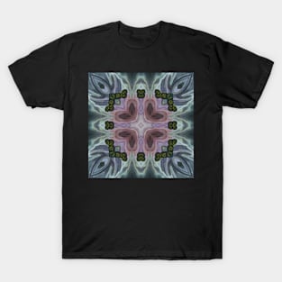 Abstract Sci-fi bio-tech Kaleidoscope pattern (Seamless) 24 T-Shirt